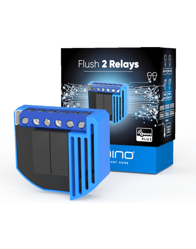 QUBINO Flush2 Relays Z-Wave/ Įleistinis modulis 2 rėlės