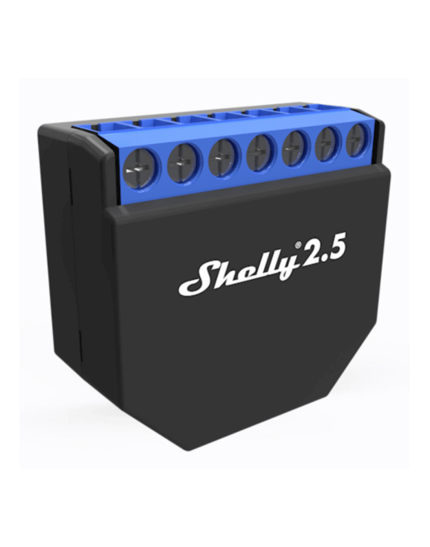 Shelly 2.5 išmanus wifi valdiklis (2 kontaktų)